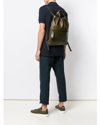 Мужской оливковый рюкзак от Bottega Veneta