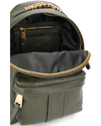 Женский оливковый рюкзак от Moschino