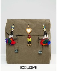 Женский оливковый рюкзак от Reclaimed Vintage