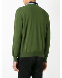 Мужской оливковый свитер с v-образным вырезом от Fay