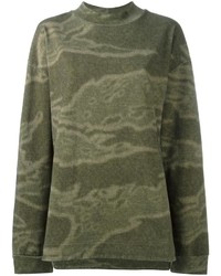 Женский оливковый свитер с камуфляжным принтом от Yeezy