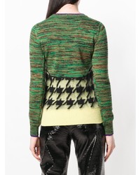 Женский оливковый свитер с круглым вырезом с принтом от N°21