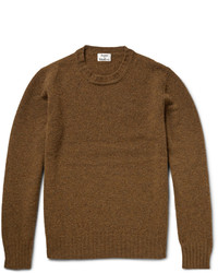 Мужской оливковый свитер с круглым вырезом от Acne Studios