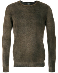 Мужской оливковый свитер с круглым вырезом от Avant Toi