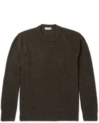 Мужской оливковый свитер с круглым вырезом от Balenciaga