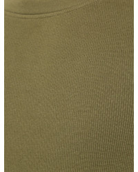 Мужской оливковый свитер с круглым вырезом от Balmain