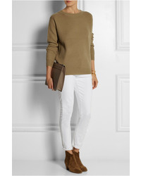 Женский оливковый свитер с круглым вырезом от Vanessa Bruno