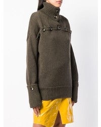 Женский оливковый свитер с круглым вырезом от Joseph