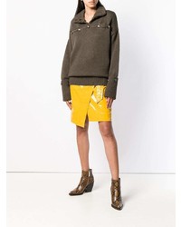 Женский оливковый свитер с круглым вырезом от Joseph