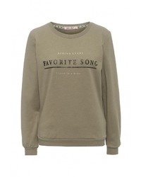 Женский оливковый свитер с круглым вырезом от Chic Chic