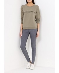 Женский оливковый свитер с круглым вырезом от Chic Chic