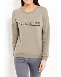 Женский оливковый свитер с круглым вырезом от Chic Chic