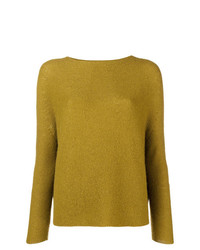 Женский оливковый свитер с круглым вырезом от Christian Wijnants