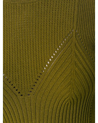 Женский оливковый свитер с круглым вырезом от Kenzo