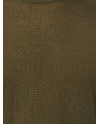 Мужской оливковый свитер с круглым вырезом от Lanvin
