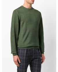 Мужской оливковый свитер с круглым вырезом от Etro
