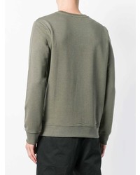 Мужской оливковый свитер с круглым вырезом от A.P.C.