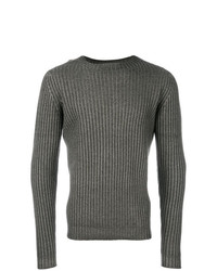 Мужской оливковый свитер с круглым вырезом от Dell'oglio