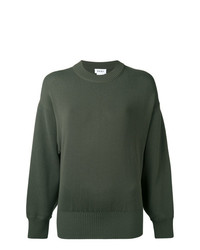 Женский оливковый свитер с круглым вырезом от DKNY