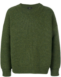 Мужской оливковый свитер с круглым вырезом от DSQUARED2
