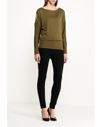 Женский оливковый свитер с круглым вырезом от Edge Clothing