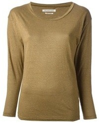 Женский оливковый свитер с круглым вырезом от Etoile Isabel Marant