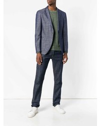 Мужской оливковый свитер с круглым вырезом от Zanone