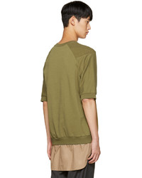 Мужской оливковый свитер с круглым вырезом от 3.1 Phillip Lim