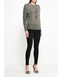 Женский оливковый свитер с круглым вырезом от Influence