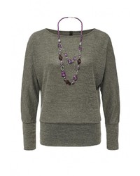 Женский оливковый свитер с круглым вырезом от Influence