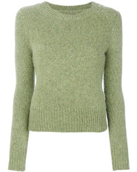 Женский оливковый свитер с круглым вырезом от Isabel Marant