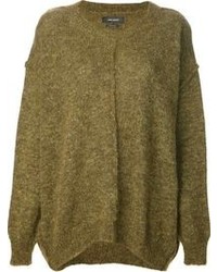 Женский оливковый свитер с круглым вырезом от Isabel Marant
