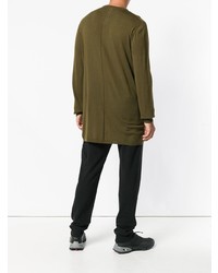 Мужской оливковый свитер с круглым вырезом от Rick Owens