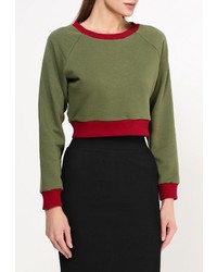 Женский оливковый свитер с круглым вырезом от Love &amp; Light