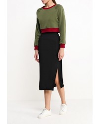 Женский оливковый свитер с круглым вырезом от Love &amp; Light