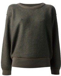 Женский оливковый свитер с круглым вырезом от Marc by Marc Jacobs