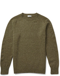 Мужской оливковый свитер с круглым вырезом от Margaret Howell