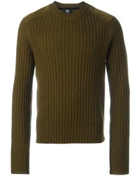 Мужской оливковый свитер с круглым вырезом от Paul Smith