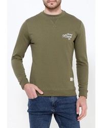 Мужской оливковый свитер с круглым вырезом от Piazza Italia