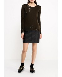 Женский оливковый свитер с круглым вырезом от Pinko