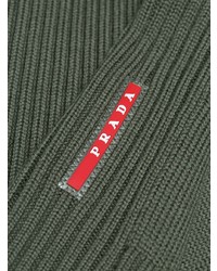 Мужской оливковый свитер с круглым вырезом от Prada
