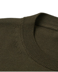 Мужской оливковый свитер с круглым вырезом от Tom Ford