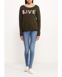 Женский оливковый свитер с круглым вырезом от SPRINGFIELD