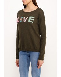 Женский оливковый свитер с круглым вырезом от SPRINGFIELD