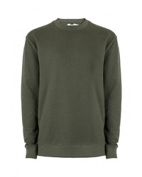 Мужской оливковый свитер с круглым вырезом от Topman