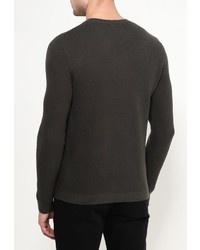 Мужской оливковый свитер с круглым вырезом от Topman