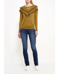 Женский оливковый свитер с круглым вырезом от Vero Moda