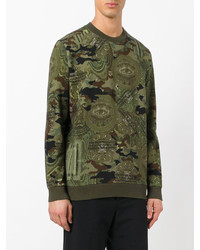 Мужской оливковый свитер с принтом от Givenchy