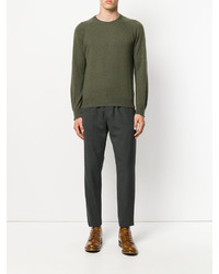 Мужской оливковый свитер от Barba