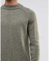 Мужской оливковый свитер от Bellfield